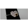 Image 2 : .925 STERLING SILVER HEART RING W/ CLEAR CZ