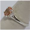 Image 2 : LIGHT PEACH CZ .925 STERLING SILVER RING