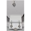 Image 2 : 1.79 CTW CTW MICRO PAVE CZ EARRING, RING,PENDANT SET .9