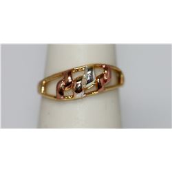 14K GOLD PLATED BI-COLOR RING