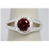 Image 1 : GARNET CZ .925 STERLING SILVER RING