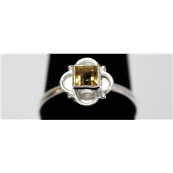 NATURAL 0.65 CTW CITRINE RING .925 STERLING SILVER