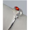 Image 2 : SILVER PLATED RED RHINESTONE RING