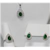 Image 1 : BEAUTIFULL .925 STERLING SILVER GREEN CZ STONE PENDANT
