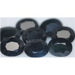 29.55 CTW BLACK SAPPHIRE OVAL STONE 8X0MM (8)