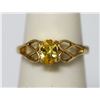 Image 1 : 14K GOLD PLATED CZ YELLOW RING