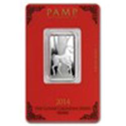 10 gram Silver Bar - Pamp Suisse (Year of the Horse)