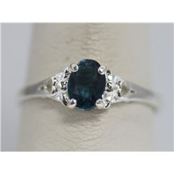 BLUE CZ .925 STERLING SILVER RING