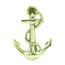 NAUTICAL SOLID BRASS 6" ANCHOR DOOR KNOCKER