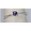 Image 1 : SILVER PLATED BLUE/PURPLE RHINESTONE RING