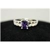 Image 1 : BEAUTIFUL HEART RING W/ PURPLE CENTER