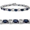 Image 1 : GENUINE 10.00 CTW SAPPHIRE .925 STERLING SILVER BRACELE
