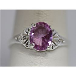 LIGHT PURPLE CZ .925 STERLING SILVER RING