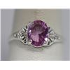 Image 1 : LIGHT PURPLE CZ .925 STERLING SILVER RING