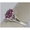 Image 2 : LIGHT PURPLE CZ .925 STERLING SILVER RING
