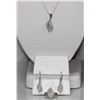 Image 2 : 1.68 CTW MICRO PAVE CZ EARRING, RING,PENDANT SET .925 S