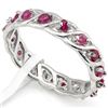 Image 1 : GENUINE 0.73 CTW RUBY IN PLATINUM PLATED .925 STERLING