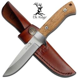 7.25" ELK RIDGE WOODEN HANDLED KNIFE