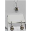 Image 1 : BEAUTIFULL .925 STERLING SILVER GREEN CZ STONE PENDANT
