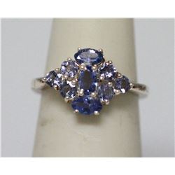 0.79 CTW TANZANITE RING .925 STERLING SILVER