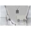 Image 1 : BEAUTIFULL .925 STERLING SILVER  CZ STONE PENDANT SET W