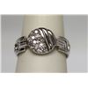 Image 1 : .925 STERLING SILVER MODERN RING W/ CLEAR CZ