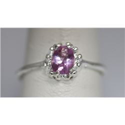 LIGHT PURPLE CZ .925 STERLING SILVER RING