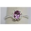 Image 2 : LIGHT PURPLE CZ .925 STERLING SILVER RING