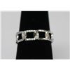 Image 1 : BEAUTIFUL .925 STERLING SILVER BAND RING W/ CZ EMBEDDED