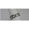Image 2 : BEAUTIFUL .925 STERLING SILVER BAND RING W/ CZ EMBEDDED