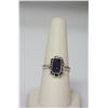 Image 1 : 1.99 CTW Modern Style Tanzanite Rectangle Ring .925 Ste