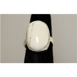 SEMI-PRECIOUS STONE RING .925 STERLING SILVER