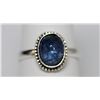 Image 1 : BEAUTIFUL SILVER RING WITH BLUE TANZANITE STONE CTW 2.7