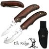 Image 1 : ELK RIDGE WOODEN HANDLE 8" FIXED BLADE AND 4.5" FOLDING