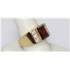 Image 2 : 14K GOLD PLATED CZ AND RED CZ RING