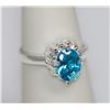 Image 1 : BLUE CZ .925 STERLING SILVER RING