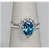 Image 2 : BLUE CZ .925 STERLING SILVER RING