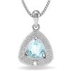 Image 1 : GENUINE 0.58 CTW AQUAMARINE AND 0.005 DIAMOND PLATINUM
