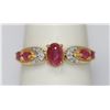 Image 1 : .80 ctw 14K  Gold Plated silver Ruby Ring