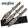 Image 1 : 9" 3 PIECE SET OF DIGITAL CAMO COATED THROWING KNIVES