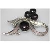 Image 2 : RIBBON BLACK PEARL BROOCH