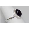 Image 2 : BEAUTIFUL SILVER RING WITH PURPLE AMETHYST STONE CTW 2.
