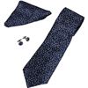 Image 1 : Oceania Navy Tie, Cufflinks and Pocket Square Gift Set