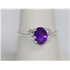 Image 2 : PURPLE CZ .925 STERLING SILVER RING