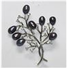 Image 1 : BLACK PEARL AND CZ BROACH