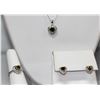 Image 2 : BEAUTIFULL .925 STERLING SILVER GREEN CZ STONE PENDANT