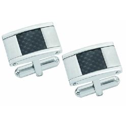 Visol Orion Carbon Fiber Brushed Stainless Steel Cuffli