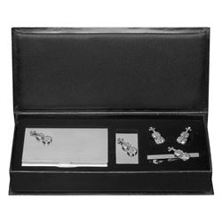 Violin Business Card Case, Money Clip, Cufflinks and Ti