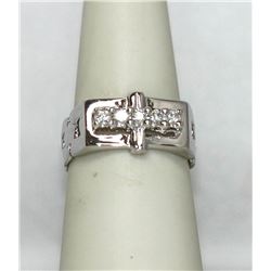 .925 STERLING SILVER RING W/ CLEAR CZ