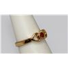 Image 2 : 14K GOLD PLATED RED CZ HEART RING